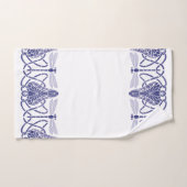 Arts and Crafts Blauwe & Witte Dragonflies Frieze Bad Handdoek (Handdoek)