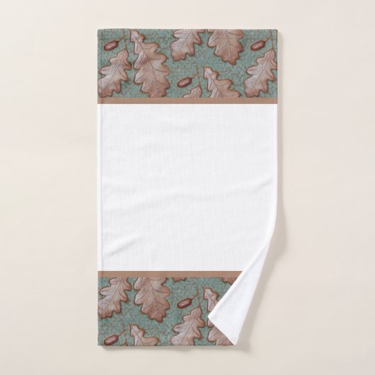 Arts and Crafts Eikenblad Badhanddoek set Bad Handdoek (Handdoek)
