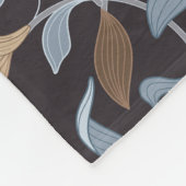 Arts and Crafts Geïnspireerd Blauw en Goud Bloemen Fleece Deken (Hoek)