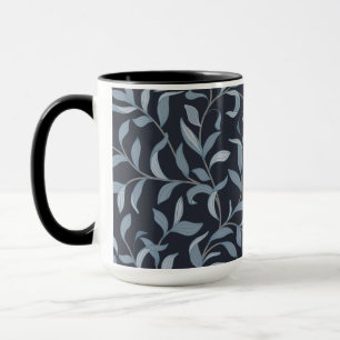 Arts and Crafts Geïnspireerd Blauwe Blauwe Bladwij Mok