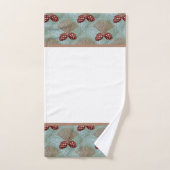Arts and Crafts Pinecone Badhanddoek set Bad Handdoek (Handdoek)