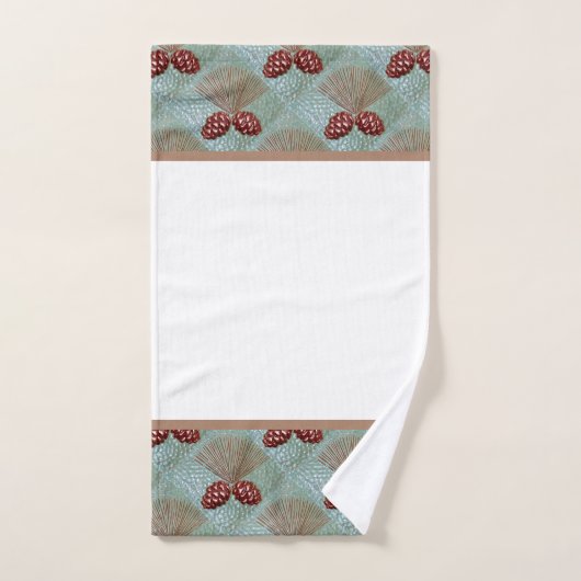 Arts and Crafts Pinecone Badhanddoek set Bad Handdoek (Handdoek)