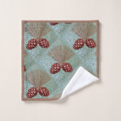 Arts and Crafts Pinecone Badhanddoek set Bad Handdoek (Wasdoekje)