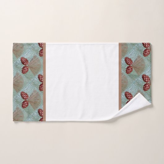 Arts and Crafts Pinecone Badhanddoek set Bad Handdoek (Handdoek)
