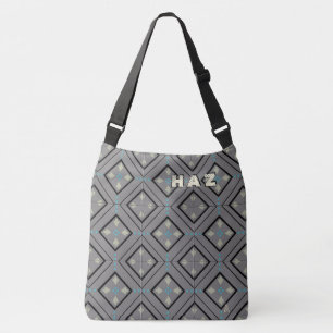 Arts and Crafts Tegel in grijs en zwart - Monogram Crossbody Tas
