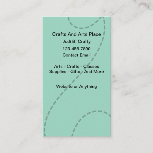 Arts And Crafts Theme Trendy Business Cards Visitekaartje (Voorkant)