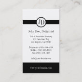 Arts Arts Arts Arts Medisch Ribbon Rond Monogram Visitekaartje (Achterkant)