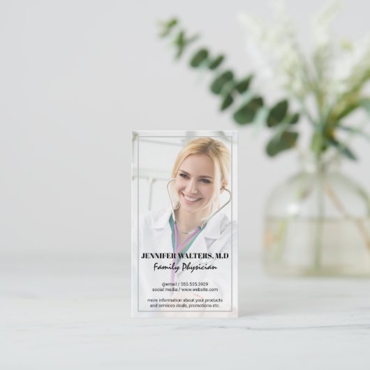 Arts | Artsen | Stethoscoop | Gezondheid Visitekaartje (Staand voorkant)