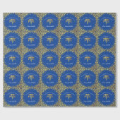 Arts Assistent Afgestudeerd Blauw Goud Cadeaupapier (Vlak)