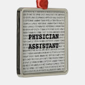 Arts Assistent Medische Terminologie Kerstmis Metalen Ornament (Rechts)