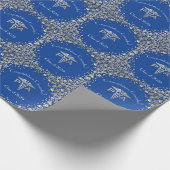 Arts Assistent PA Afstuderen Blauw Zilver Cadeaupapier (Hoek)