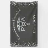 Arts Assistent PA Afstuderen Grijs Zilver Spandoek (Verticaal)