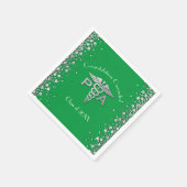 Arts Assistent PA Afstuderen Groen Zilver Servet (Hoek)