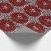 Arts Assistent PA Afstuderen Maroon Zilver Cadeaupapier (Hoek)