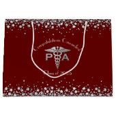 Arts Assistent PA Afstuderen Maroon Zilver Groot Cadeauzakje (Voorkant)