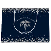 Arts Assistent PA Afstuderen Navy Blauwe Zilver Groot Cadeauzakje (Voorkant)