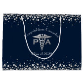 Arts Assistent PA Afstuderen Navy Blauwe Zilver Groot Cadeauzakje (Achterkant)