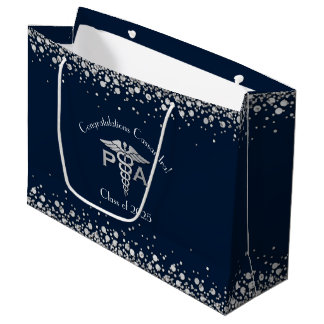 Arts Assistent PA Afstuderen Navy Blauwe Zilver Groot Cadeauzakje