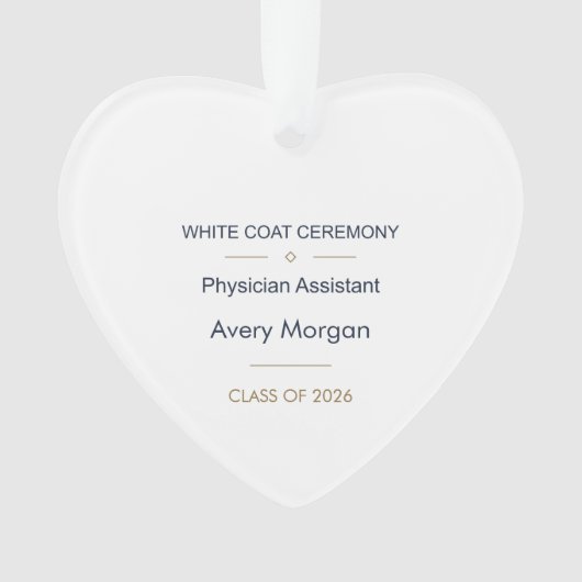 Arts-assistent Witte Jas Ceremonie Ornament (voorkant)