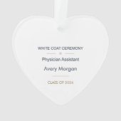 Arts-assistent Witte Jas Ceremonie Ornament (achterkant)