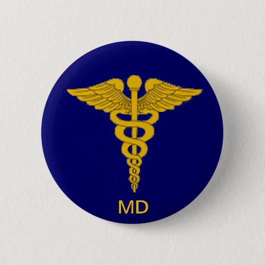 Arts Caduceus Button (Voorkant)