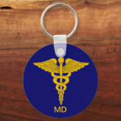 Arts Caduceus Sleutelhanger (Voorkant)