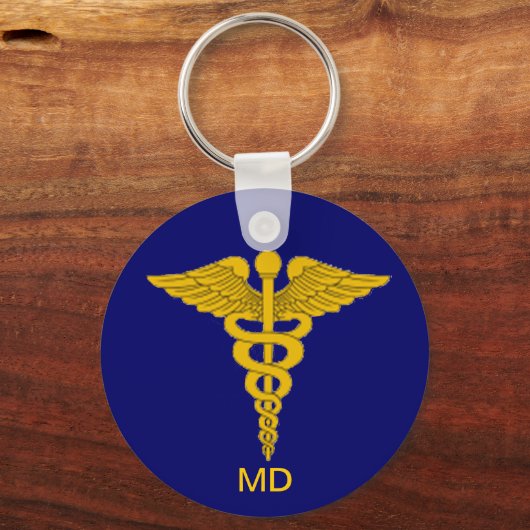 Arts Caduceus Sleutelhanger (Voorkant)