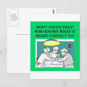 arts chirurg grap briefkaart (Voorkant / Achterkant)