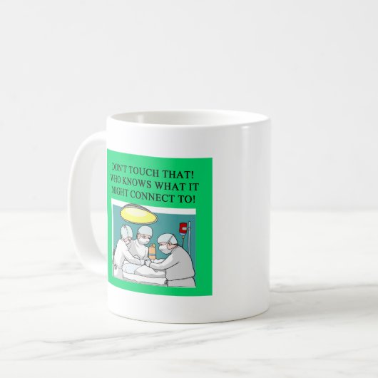 arts chirurg grap koffiemok (Voorkant links)