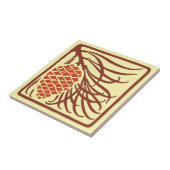 Arts & Crafts, Ambachtsman, Missie stijl Pinecone Tegeltje (Zijkant)