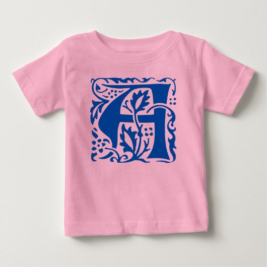 Arts Crafts Blauw William Morris Monogram (Voorkant)