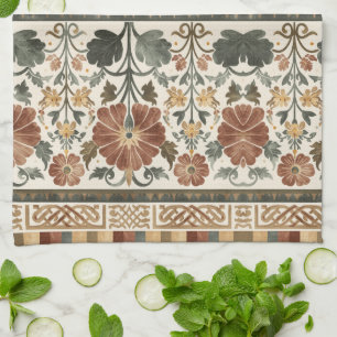 Arts & Crafts Craftsman en Mission frieze bloemmot Theedoek