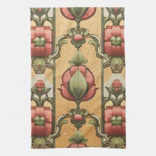 Arts & Crafts Craftsman en Mission frieze bloemmot Theedoek