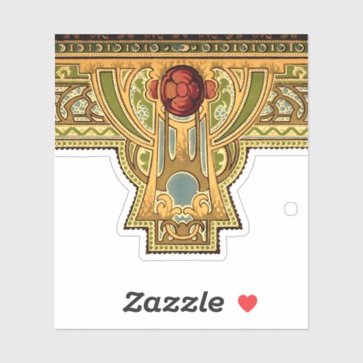 Arts & Crafts, Craftsman of Mission Style Rozen Sticker (Vel)
