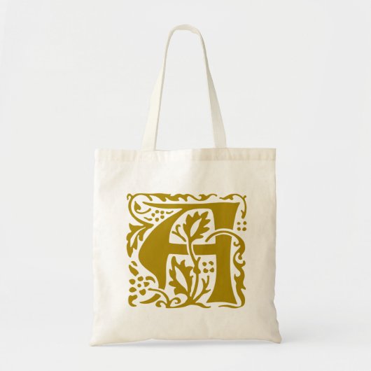  Arts Crafts Geel William Morris Monogram Tote Bag (Voorkant)
