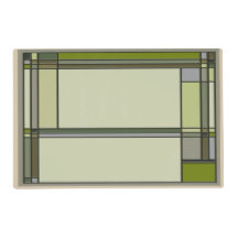 Arts & Crafts geometrisch patroon in gedempte groe