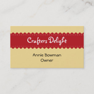Arts Crafts lint accessoires handgemaakte zaken Visitekaartje
