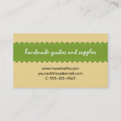 Arts Crafts lint accessoires handgemaakte zaken Visitekaartje (Achterkant)