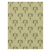 Arts & Crafts, Missie Stijl Witte Bloemen Patroon Tafelkleed (Voorkant)