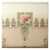Arts & Crafts of Mission Style Roos Hedgerow Tegeltje (Voorkant)