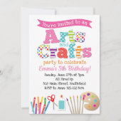 Arts & Crafts Party Uitnodiging (Voorkant)