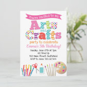 Arts & Crafts Party Uitnodiging (Staand voorkant)