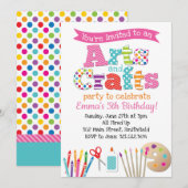 Arts & Crafts Party Uitnodiging (Voorkant / Achterkant)