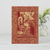 Arts & Crafts stijl 1896 Kerstmis Geboorte Feestdagenkaart (Staand voorkant)