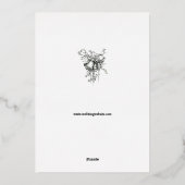 Arts & Crafts Stijl 1905 Bloemen Foliage Huwelijk Folie Uitnodiging (Achterkant)