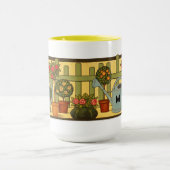 Arts & Crafts stijl tuin potplanten fries Mok (Midden)