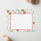 Arts & Crafts thema Platte Notecards Notitiekaartje (Voorkant / Achterkant in situ)