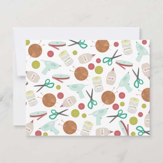 Arts & Crafts thema Platte Notecards Notitiekaartje (Achterkant)