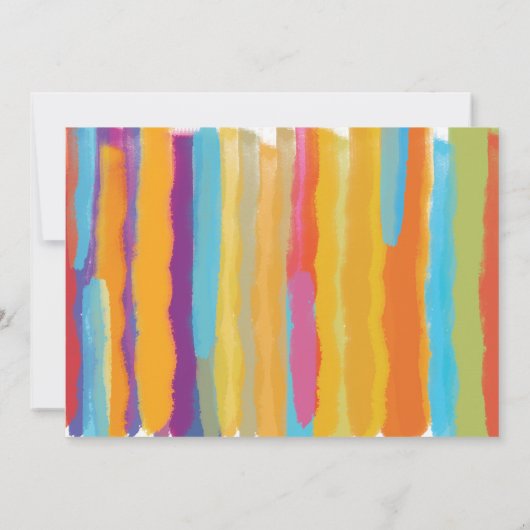 Arts & Crafts Waterverf Paint Party Invitation Kaart (Achterkant)