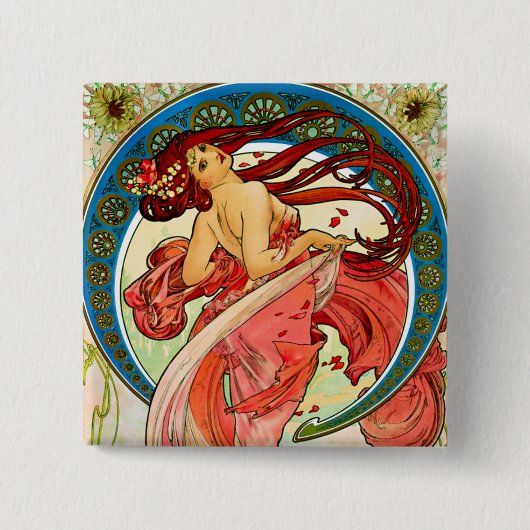 Arts Dance Vierkante Button 5,1 Cm (Voorkant)